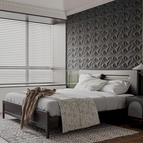 51CFAfFt97L._SL500_.jpg Art3d 33-Pack 3D Diamond Wall Panels for Interior Decor, PVC Flower Texture, Black, 12"x12", 32 sq.ft. - Image 7