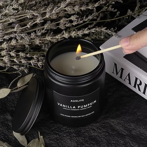 51ClFITs2fL._SL500_.jpg Autumn Scented Candle | Vanilla Pumpkin Aroma - 7 OZ Fall Candles for Aromatherapy Gifts - Image 7