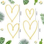 Pangda 4-Piece Metal Heart Wall Art Decor - Gold Love Heart Signs for Bedroom & Living Room. - Image 2