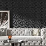 Art3d 33-Pack 3D Diamond Wall Panels for Interior Decor, PVC Flower Texture, Black, 12"x12", 32 sq.ft. - Image 4