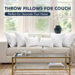 MIULEE Throw Pillow Inserts, Set of 2, 18x18 Inches, Filled with 100% Virgin Fiber for Couch or Bed. - Image 5