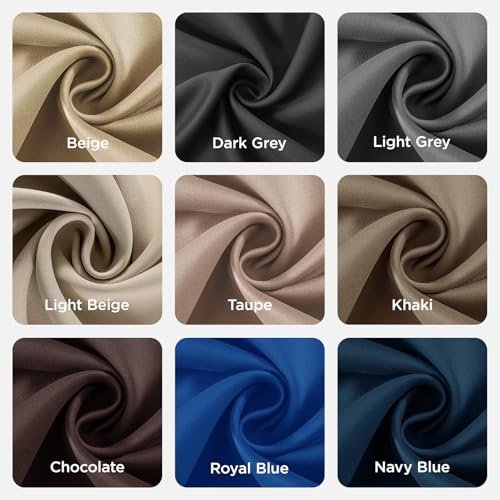 51FnTIkRi5L._SL500_.jpg Joydeco 84-Inch Blackout Curtains - Thermal Insulated, Noise-Reducing Room Darkening Drapes, 2 Panels for Bedroom & Living Room - Image 9