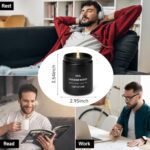 AGOL Men's Scented Candles: Premium Lavender Woods Soy Wax Gift for Unique Birthdays. - Image 6