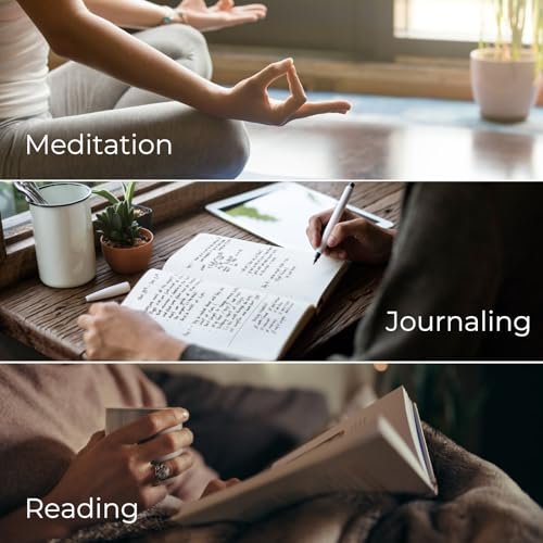 51InNEOJlKL._SL500_.jpg Mindful Meditation Candle Set: 12 Mini Beeswax Taper Candles with Brass Holder for Relaxation & Reflection Gifts for Women (3 Sets) - Image 7