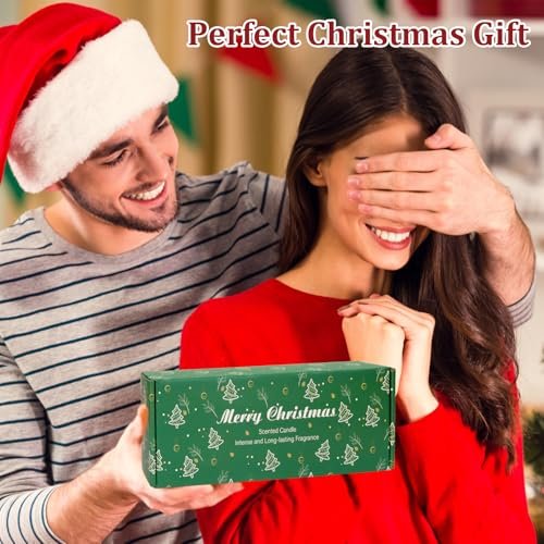 51K7uLuIXXL._SL500_.jpg Festive 3-Pack Scented Soy Candles Gift Set for Men & Women - 7.5oz Holiday Home Scents - Image 6