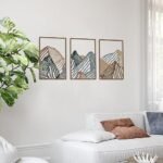 Peryiter 3-Piece Metal Mountain Wall Art - Modern Abstract Decor for Living Room, Bathroom, Office, and Gifts (Vibrant Colors) - Image 6