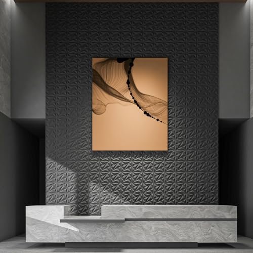 51Lq8NkV9lL._SL500_.jpg Art3d 33-Pack 3D Diamond Wall Panels for Interior Decor, PVC Flower Texture, Black, 12"x12", 32 sq.ft. - Image 8