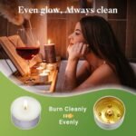 100 Pack Unscented Tea Candles - 8 Hour Burn Time for Shabbat, Weddings, Christmas & Home Decor - Image 4