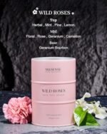 M&SENSE Wild Rose Large Scented Candle - 120 Hours of Relaxing Aromatherapy for Her, Perfect Valentine's Gift! - Image 2
