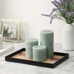 Set of 3 Unscented 3x6 Inch Sage Green Pillar Candles - Long Burning, Smokeless, Perfect for Home Decor - Image 5