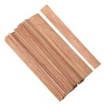 100-Piece Wooden Candle Wicks Kit: 50 Smokeless Wicks & 50 Iron Stands for DIY Candles. - Image 4