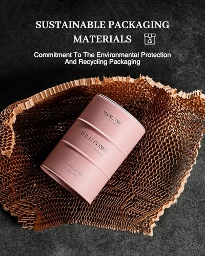 51QH9SXeuFL._SL500_.jpg M&SENSE Wild Rose Large Scented Candle - 120 Hours of Relaxing Aromatherapy for Her, Perfect Valentine's Gift! - Image 5