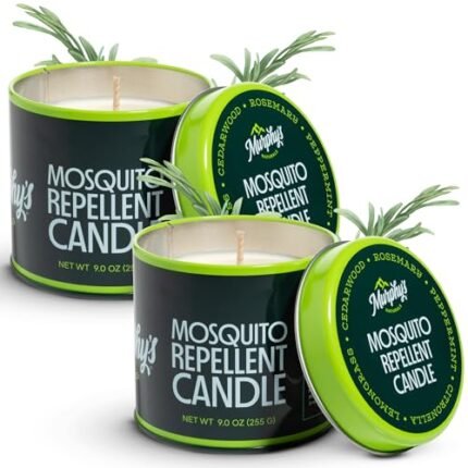 Murphy's Naturals Mosquito Bug Repellent Candles for Outdoor Patio, Citronella & Essential Oils, Soy/Beeswax Blend, 30-Hour Burn Time, 9 Ounce, 2-Pack