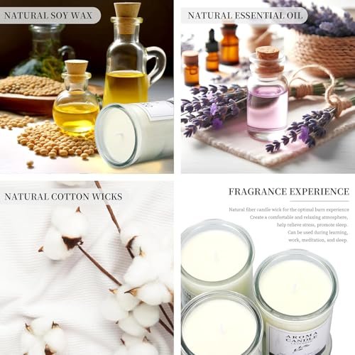 51RmrWsksnL._SL500_.jpg Foxandern Lavender Scented Candles – 12 oz for Home, Lasts 80 Hours, Strong Aroma - Image 3