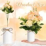 Wavwavw 6-Set Artificial Hydrangea Flower Centerpieces with Vase & Hemp Rope for Tables - Perfect for Weddings, Home, Office, or Parties! - Image 4