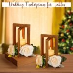 OurWarm 10-Piece Wedding Centerpieces: Rustic Wood Lantern Table Decorations for Weddings and Parties (Brown) - Image 7