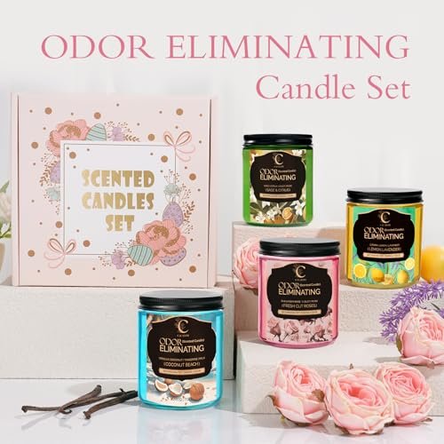 51Sx569rpkL._SL500_.jpg 4-Pack Pet Scented Candles for Home, Single Wick Soy Candles, Over 50 Hours Burn Time, Perfect Gift! - Image 7
