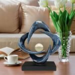 CECKQUE Modern Abstract Sculpture for Home Decor - Blue Resin Art for Living Room, Dining Room & Office. - Image 6