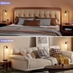 Set of 2 Industrial Touch Table Lamps - 3-Way Dimmable with USB Ports, Black Glass Shade for Bedroom & Office. - Image 5