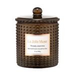 LA JOLIE MUSE Woody Jasmine Candles for Home Scented, Luxury Candles Gifts for Women, Mother's Day Gift, Natural Soy Wax, 75 Hours 10 OZ