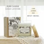 Aronica Organic Soy Candles: Lavender Lemon Essential Oil, Luxurious Spa Gift for Women, Energizing Aroma - Image 2
