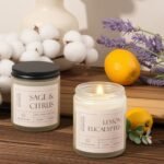 Molensun 4-Pack Home Scented Candles: Long-Lasting Soy Gift Set for Mother's Day 28oz - Lavender, Lemon Eucalyptus, Sage Citrus, Vanilla Cupcake. - Image 7