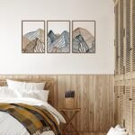Peryiter 3-Piece Metal Mountain Wall Art - Modern Abstract Decor for Living Room, Bathroom, Office, and Gifts (Vibrant Colors) - Image 5