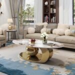 51.2'' Modern Oval Coffee Table with Marble Top & Gold Base - Heat & Scratch Resistant, Easy Assembly - Image 8