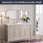Brauthon 16"x48" Vintage Gold Oval Mirror - Beaded Full-Length Bathroom & Vanity Decor - Image 5