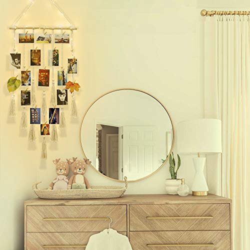 51VmpoJcpzL._SL500_.jpg Homecor Macrame Photo Display: Boho Wall Decor with 30 Clip Picture Frame, Perfect Gift for Teen Girls 10-14! - Image 2