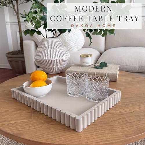 51X9mjZVYyL._SL500_.jpg OAKOA Decorative Concrete Tray for Coffee Tables - Stylish Ottoman Tray for Living Room Décor - Image 4