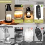 Black Candle Warmer Lamp with Timer, Electric Wax Warmer, 2 Bulbs - Perfect New Home & Women's Gift! - Image 2