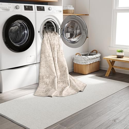 51XaoKdMqZL._SL500_.jpg Art&Tuft 8x10 Washable Rugs - Anti-Slip, Stain Resistant Abstract Area Rug for Living Room (TPR53-Beige) - Image 8