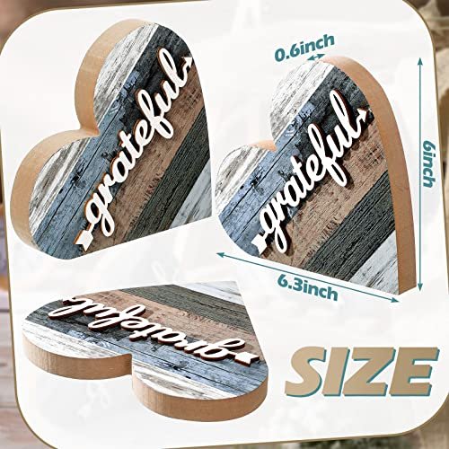 51YFTpCwigL._SL500_.jpg Jetec 2-Piece Rustic Wooden Heart Decor for Living Room Centerpieces – Farmhouse Home Gifts! - Image 2