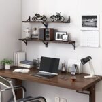 YGEOMER Floating Wall Shelves - Set of 4 in Dark Carbonized Brown for Living Room, Bathroom, Kitchen, and Bedroom Decor. - Image 5