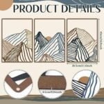Peryiter 3-Piece Metal Mountain Wall Art - Modern Abstract Decor for Living Room, Bathroom, Office, and Gifts (Vibrant Colors) - Image 2