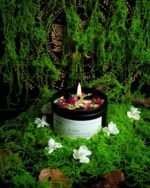 Obsidian Crystal Energy Candle: Baltic Amber for Aura Health, Emotional Support & Affirmation Gift. - Image 3