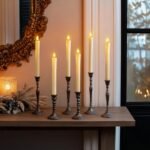 Homemory 9.6" Ivory LED Flameless Taper Candles with Remote Timer – Dripless, 3D Flickering Flame for Holidays. Perfect for Fireplace Decor! - Image 8
