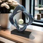 CECKQUE Modern Abstract Sculpture for Home Decor - Blue Resin Art for Living Room, Dining Room & Office. - Image 8