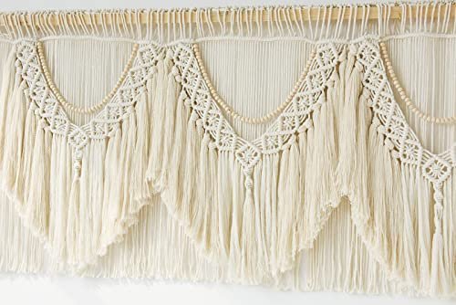 51cUIxrvLL._SL500_.jpg IOWER Extra Large Boho Macrame Wall Decor: 75" W x 35" L Handcrafted Hanging Art - Image 6