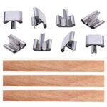 100-Piece Wooden Candle Wicks Kit: 50 Smokeless Wicks & 50 Iron Stands for DIY Candles. - Image 2