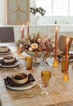 Vixdonos Amber Taper Glass Candlestick Holders for Tealights – Perfect for Weddings, Parties & Centerpieces (Set of 3) - Image 5