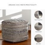 Signature Design by Ashley Absalom Multicolored Hemp Pouf, 16x16 Inches - Stylish Decor Piece - Image 5