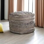 Signature Design by Ashley Absalom Multicolored Hemp Pouf, 16x16 Inches - Stylish Decor Piece - Image 8