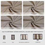 Zyvola 100% Blackout Curtains, 84" Length, 2 Panels, Faux Linen, Thermal Insulated, Beige. Ideal for Bedroom & Living Room. - Image 5