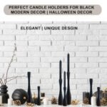 SDALI HOME Black Candle Holders Set of 3 (12"/10"/7.5" H) - Stylish Wooden Taper Candlestick Holders for Home Decor - Image 6