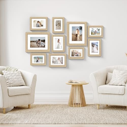 51gcH1PfGAL._SL500_.jpg Povrgive 10-Pack Picture Frames Set for Collage Wall Decor - Includes Mat and Real Glass, Perfect for Wall Mounting or Tabletop - Image 7