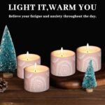 Sandalwood Scented Candle in Minimalist Plaster Jar - 7oz Long-Lasting Soy Wax for Home & Meditation - Image 4