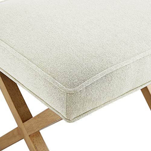 51hIu8fH5JL._SL500_.jpg Amazon Basics Small Ottoman Foot Rest: Mid-Century Square Polyester Stool, Ivory White, 18"D x 19.8"W x 18.3"H - Image 5
