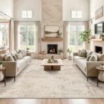 Art&Tuft 8x10 Washable Rugs - Anti-Slip, Stain Resistant Abstract Area Rug for Living Room (TPR53-Beige) - Image 4